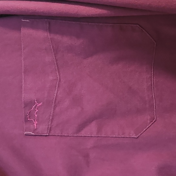 Tommy Bahama Shirt Mens Large purple Button Up Long Sleeve silk cotton - Picture 5 of 7